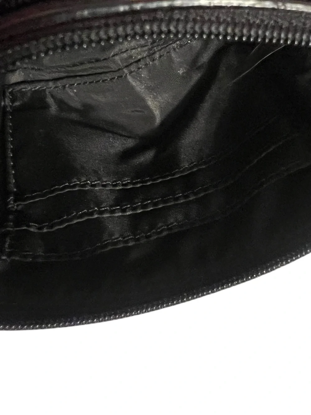 Coach Black Leather Double Zip Wristlet with Gold Logo